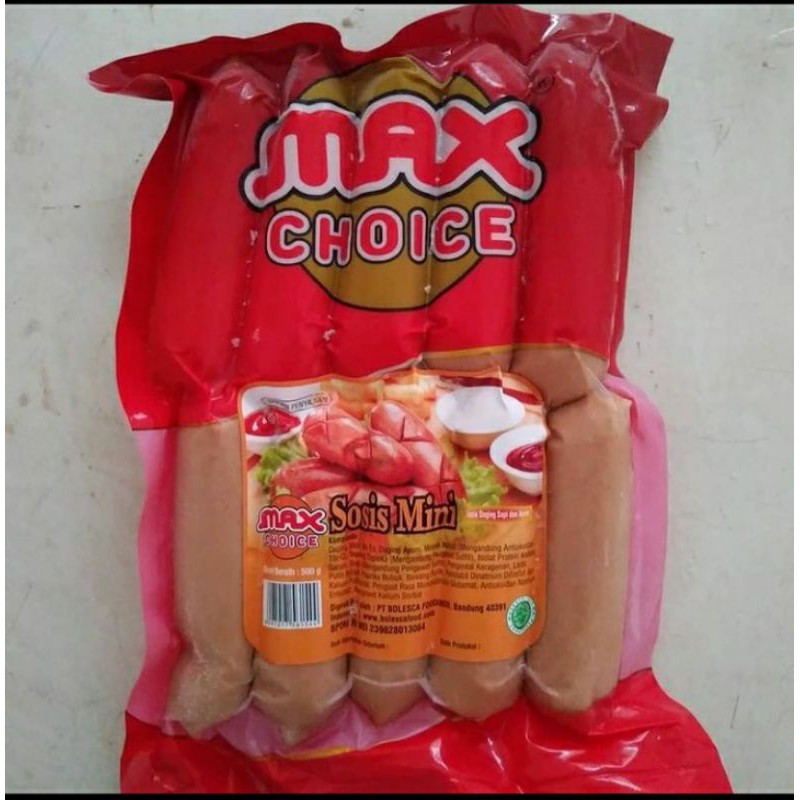 

Max Choice Sosis Mini 500gr (isi 10)