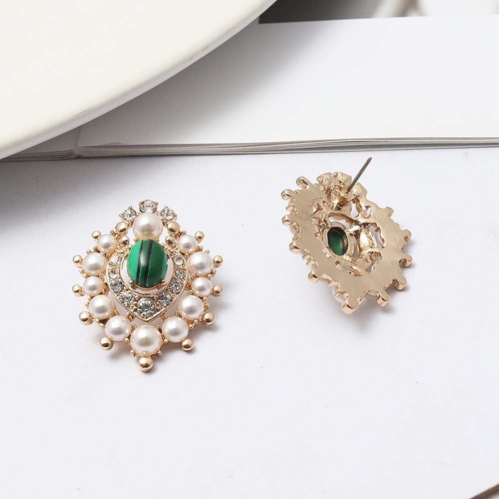 Anting Mutiara Permata Gaya Vintage Untuk Wanita