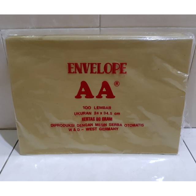 Amplop Kesing Coklat Folio AA 24 x 34.5cm (100lbr)