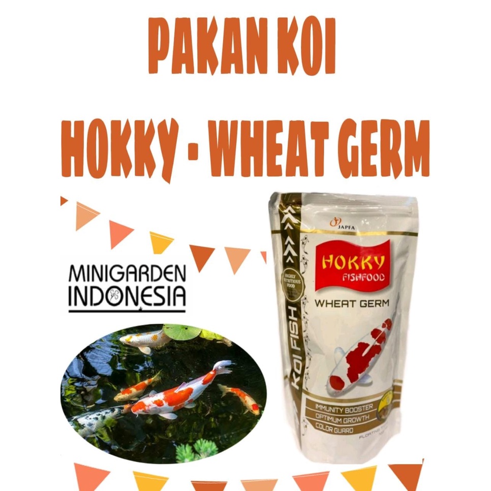 HOKKY KOI WHEAT GERM 1 KG PAKAN IKAN PELLET PELET MAKANAN IKAN HIAS L