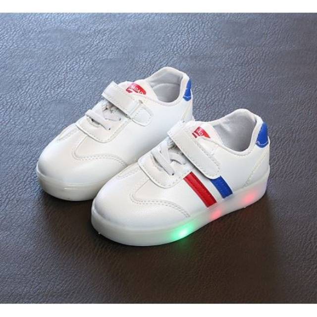 JSK527-Sepatu Sneaker Anak LED Lucu Import Terbaru