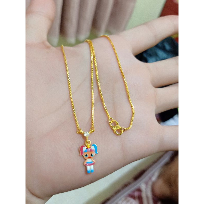 KALUNG ANAK IMPORT PERAK 925 LAPIS MAS 24K ASLI