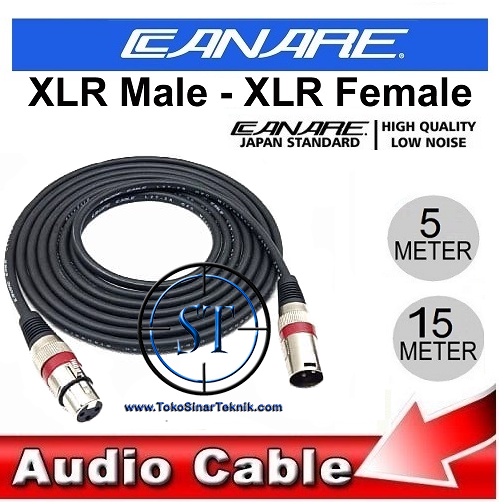 Kabel Mic CANARE XLR Canon Female to Canon Male 5 meter / 15 Meter Microphone Kabel @5M / 15M