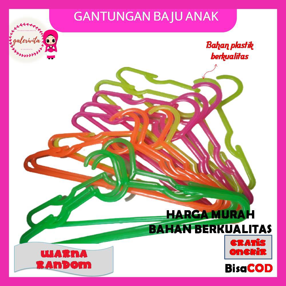 Hanger Baju Anak / Hanger Plastik / Gantungan Baju Anak / Gantungan Baju Anak Kecil