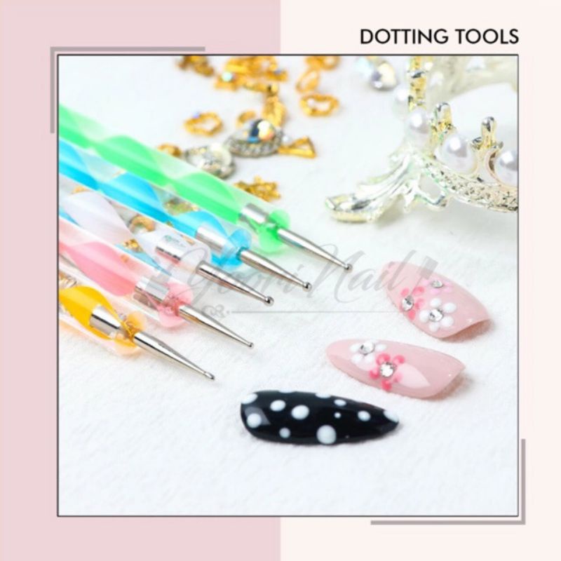 5pcs Dotting tools set nail art dotting tool dot pen brush nailart