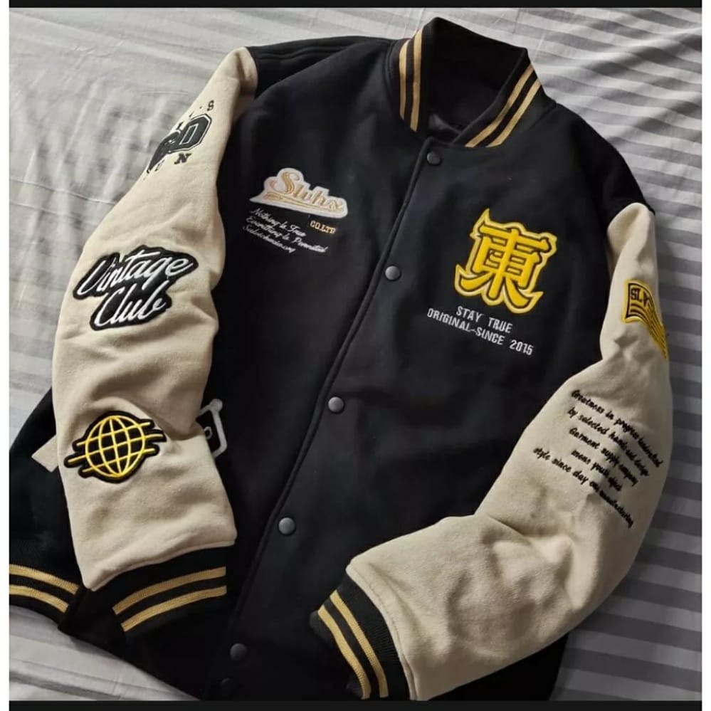 Jaket Baseball Premium Two Tone Varsity Outfit