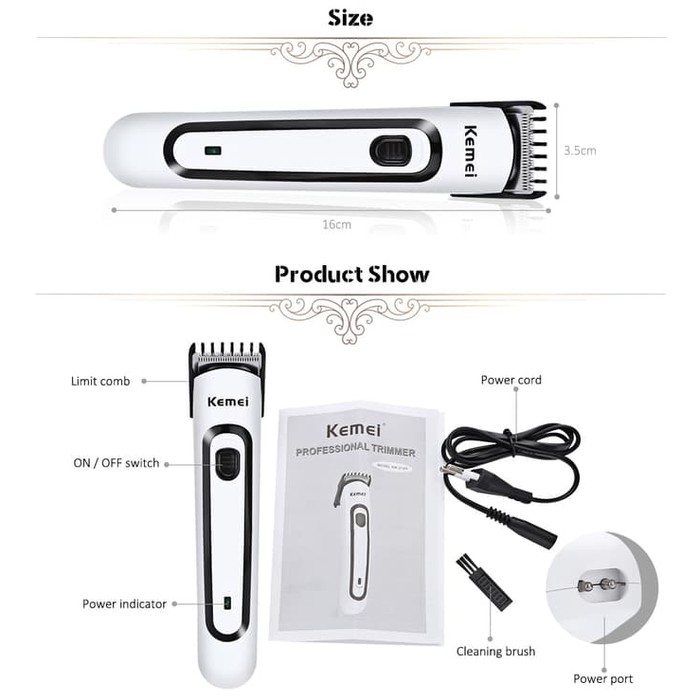 KEMEI KM-2169 Electric Hair Clipper with Stainless Steel Blade