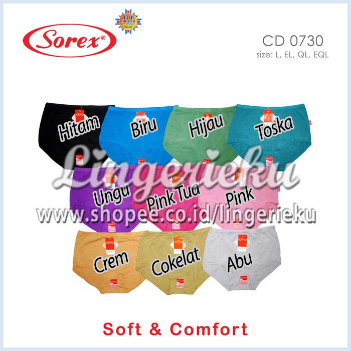 Sorex 0730 CD Celana Dalam Wanita Bahan Model Maxi Nyaman Dan Murah