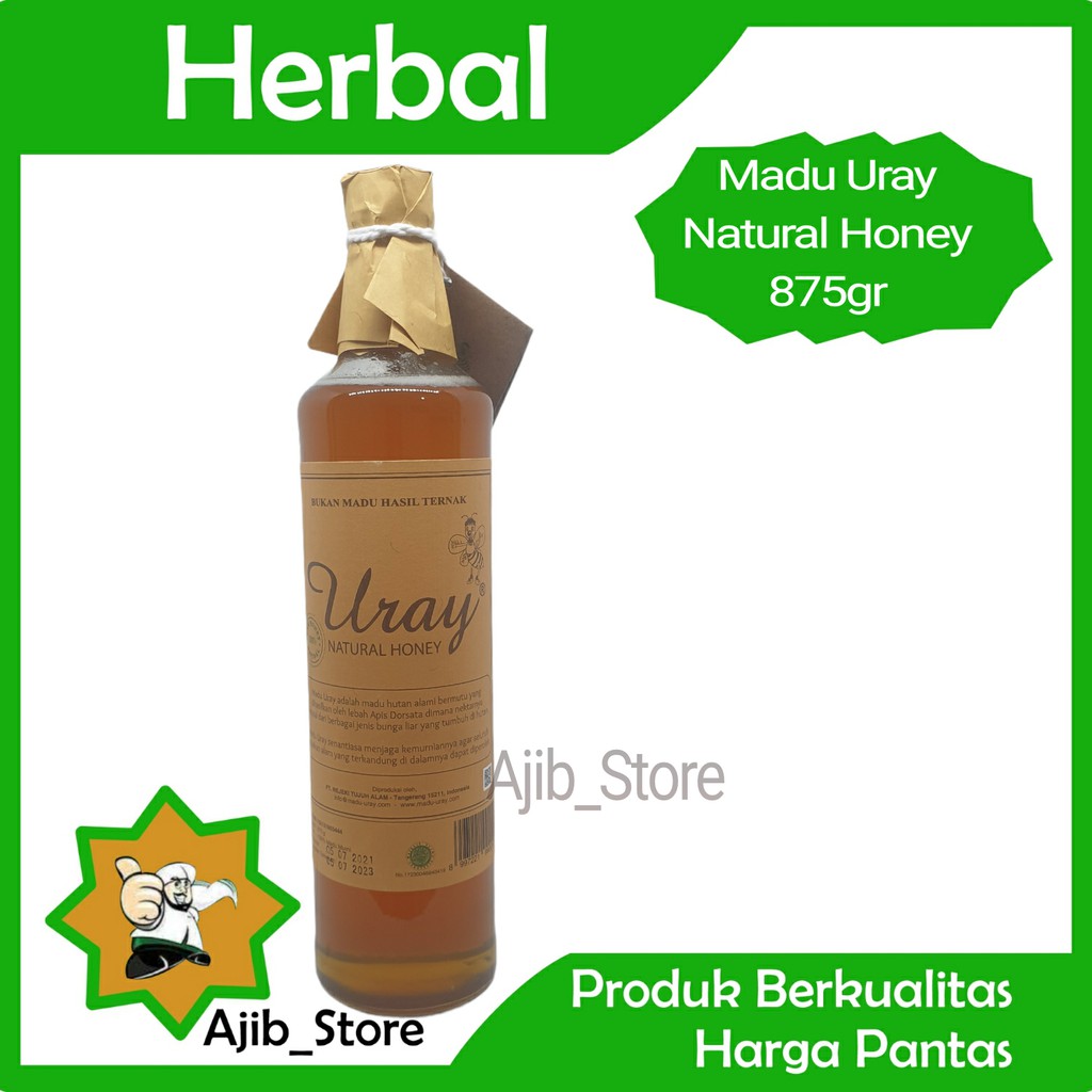 

(100% ASLI) MADU MURNI URAY NATURAL HONEY 875 GRAM 875GR Madu Lebah Hutan