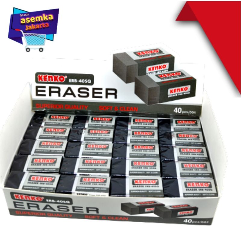 Penghapus pensil KENKO Eraser Superior Quality ERB-40SQ isi 40pcs