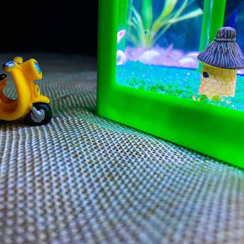 Aquarium Mini Lego Block 4 Side Windows 12x8x10cm - TOP4 - 7RHAB4BL