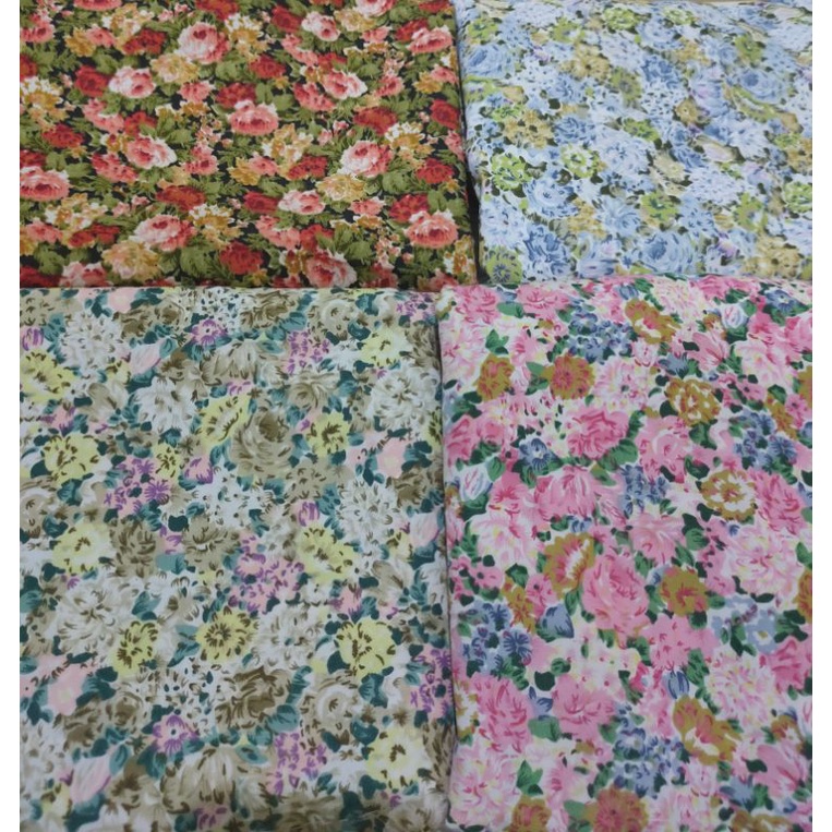 obral!! kain katun jepang bunga cotton japan flower