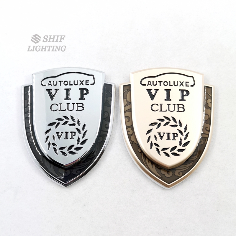 1pc Stiker Logo VIP CLUB Metal Multi Warna Untuk Dekorasi Bodi Belakang Mobil