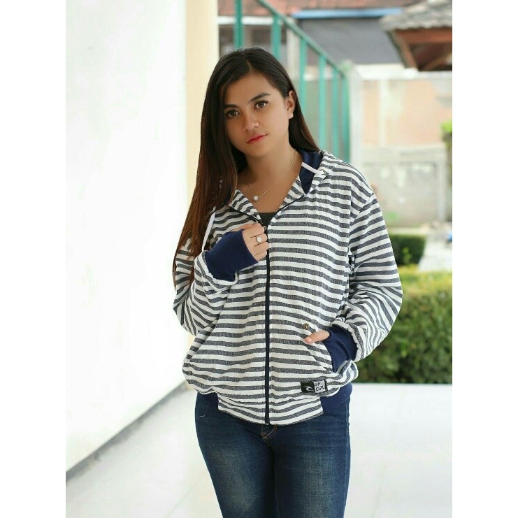 PROMO - jaket wanita ripcurl blaster navy bahan katun ORIGINAL