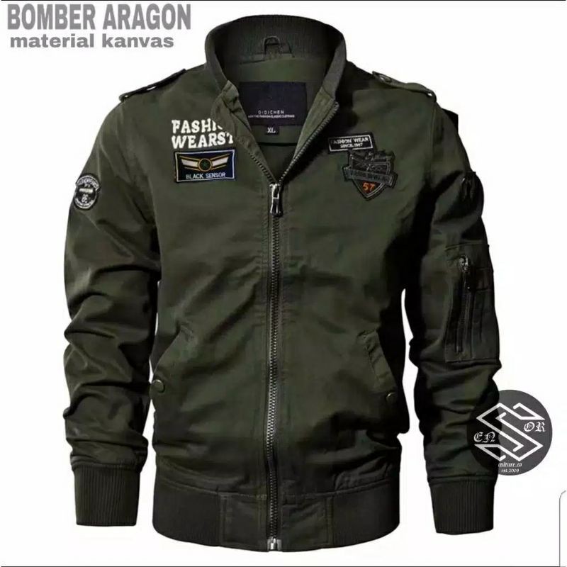 TERPOPULER ! Jaket Bomber Pria Pilot Aragon / Jaket Bomber Aragon / Jaket Pria Jaket Motor