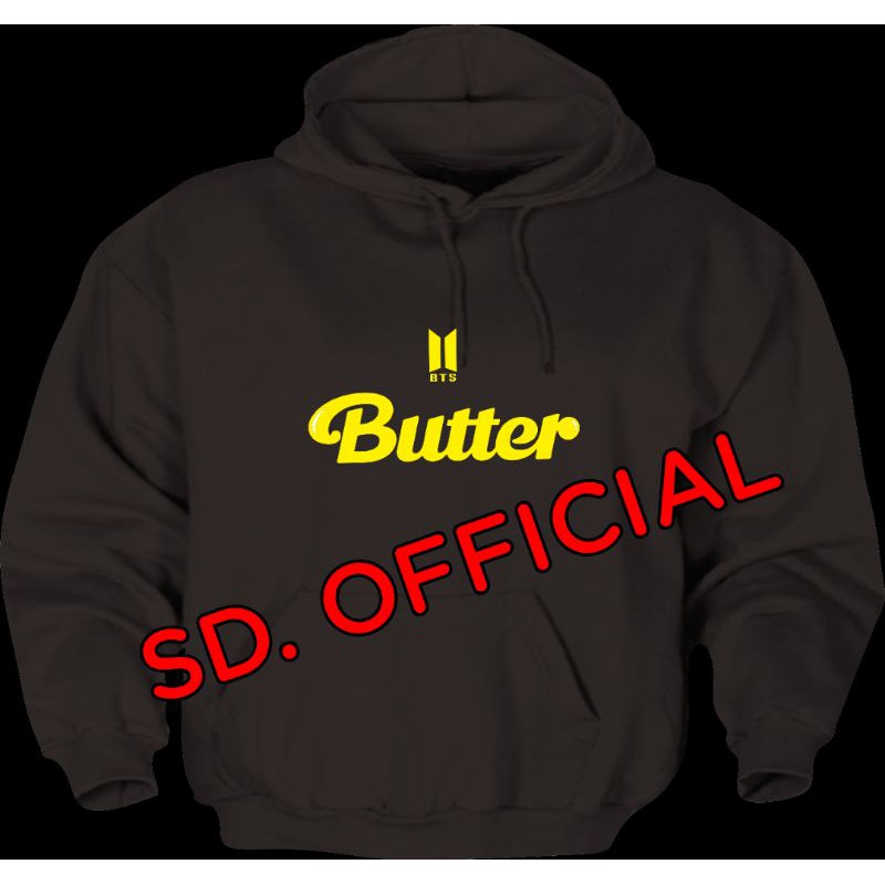 Jaket Hoodie Jumper BTS BUTTER Logo BTS