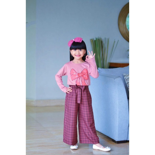 set kulot hazwa pita baju panjang 6-14T