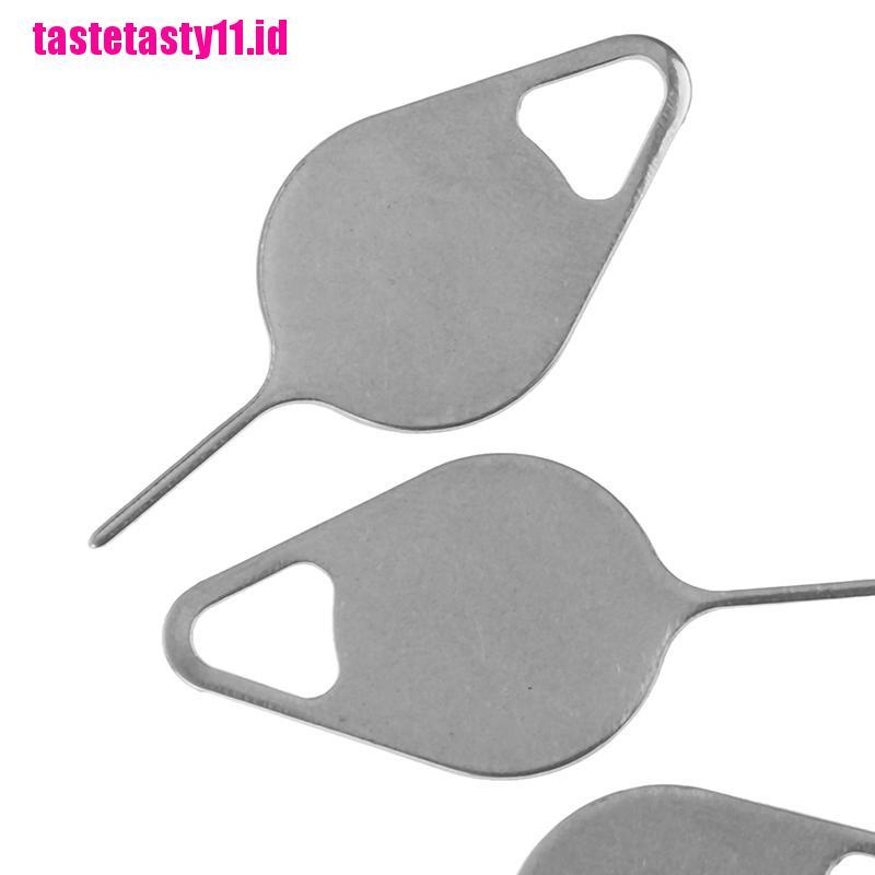 3pcs / set Jarum Pin Kunci Eject Pembuka Tray Sim Card Bahan Stainless Steel