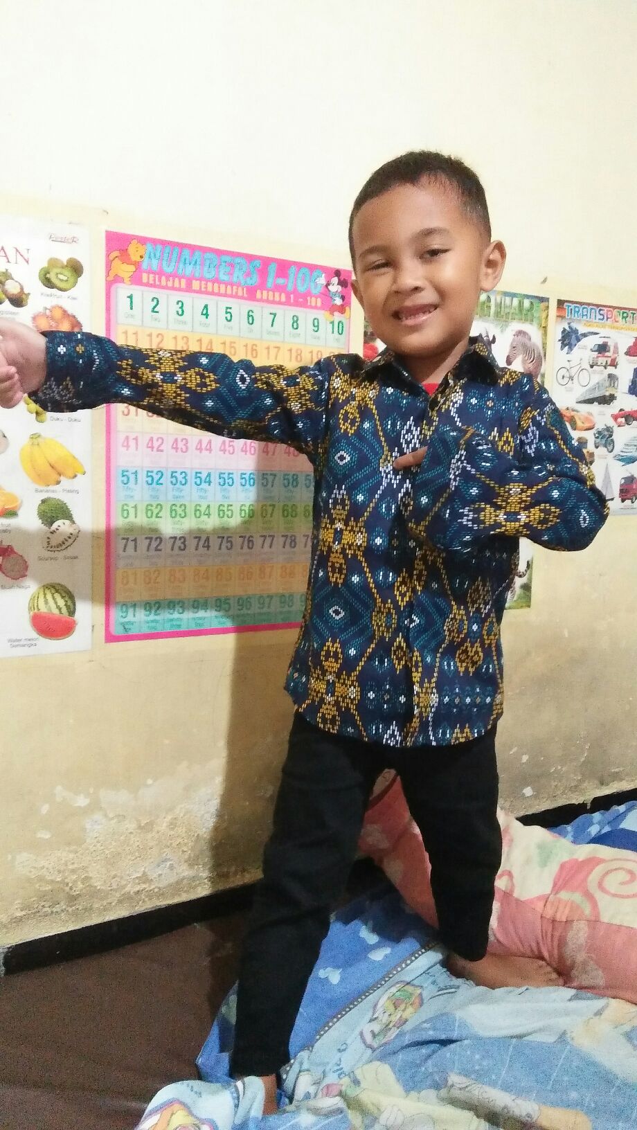 Baju Batik Anak Lengan Panjang / Baju Anak-anak Batik Lengan Panjang