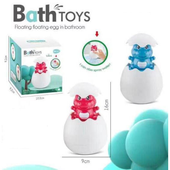 ( Mia ) Mainan Mandi Bayi Semprotan Air Telur Bebek Awan Hujan, Duck Penguin Dinosaurs Floating Egg BAth Toy