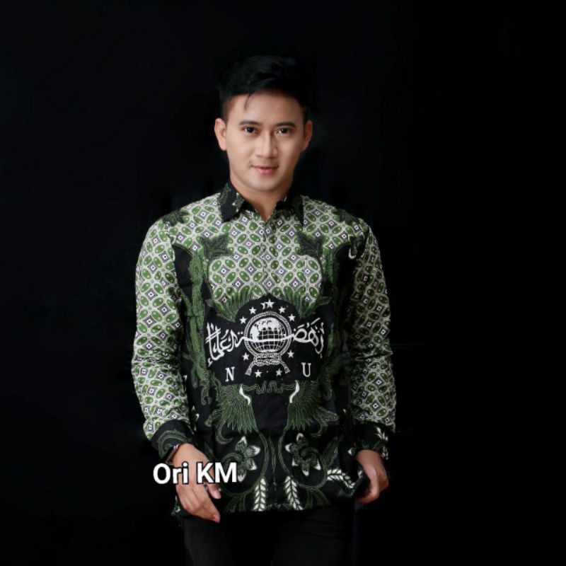 Baju batik pria Lengan panjang/kemeja batik pria/atasan batik pria/kemeja batik NU/Hem batik