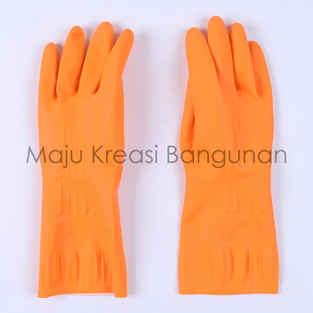 Sarung Tangan Karet Serbaguna Sarung Tangan Cuci Piring Orange Freder