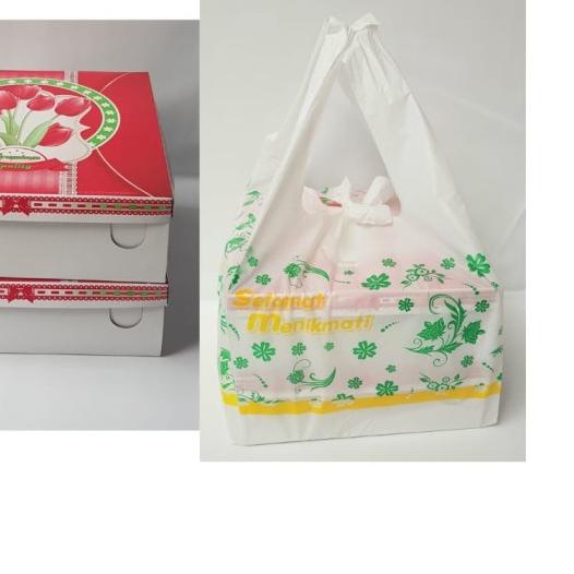 

Kantong Plastik Untuk 2 Dus Nasi Makanan Kotak Nasi Box 22x22 cm - 25 x 53 CM