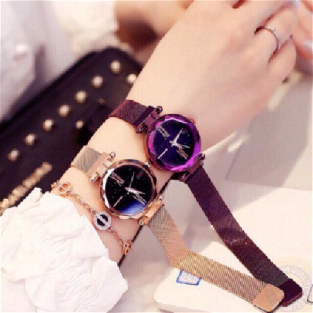 OTS 158 - Jam Tangan Wanita Magnet Pasir Glitter