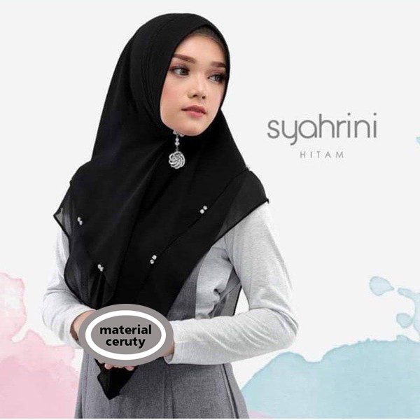 KHIMAR CERUTY 2 LAYER SYAHRINI / JILBAB INSTAN LANGSUNG PAKAI CERUTY BABYDOLL / HIJAB INSTANT MURAH / JILBAB KHIMAR TERBARU KEKINIAN