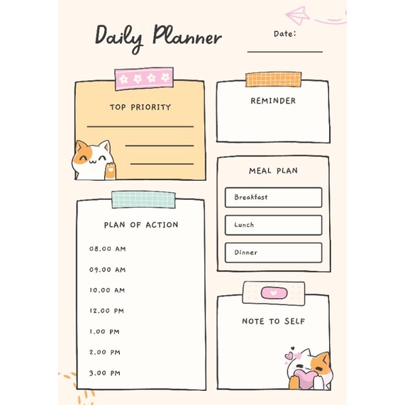 

stiker daily planner Stiker jurnal daily Stiker aesthetic