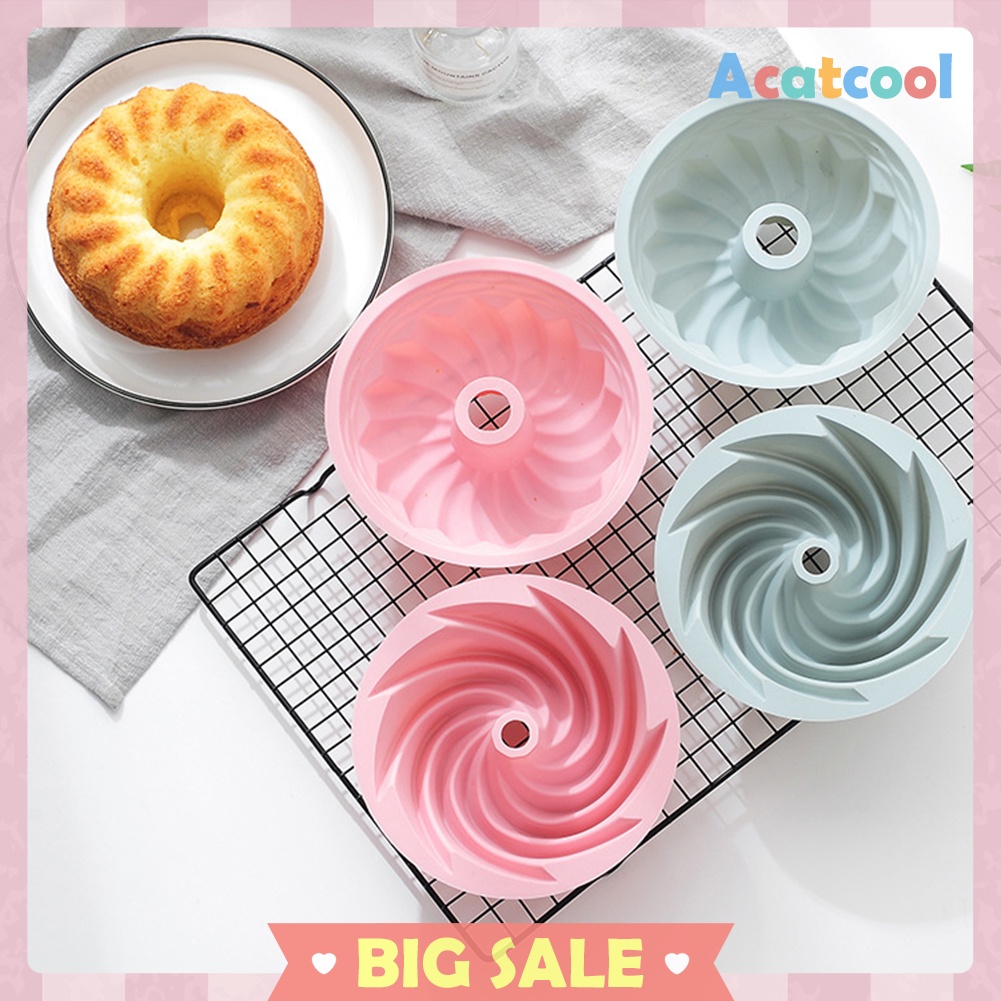 Silicone Cake Molds 6 inch Round Spiral Savoirin Pan DIY Baking Tray Tools