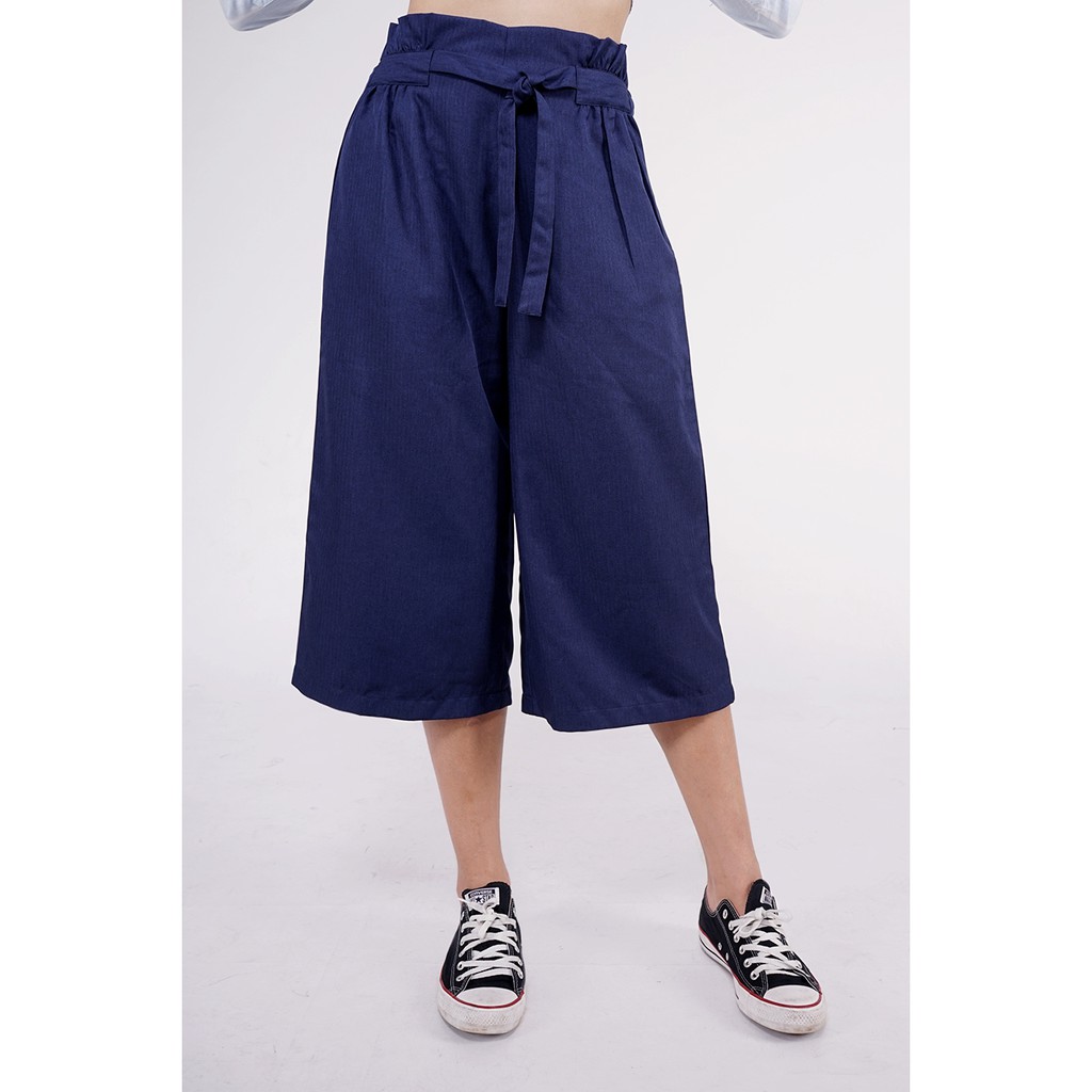 Navy Fost Cullote Pants 42044D4NA Ninety Degrees Navy Fost Cullote Pants 42044D4NA Ninety Degrees