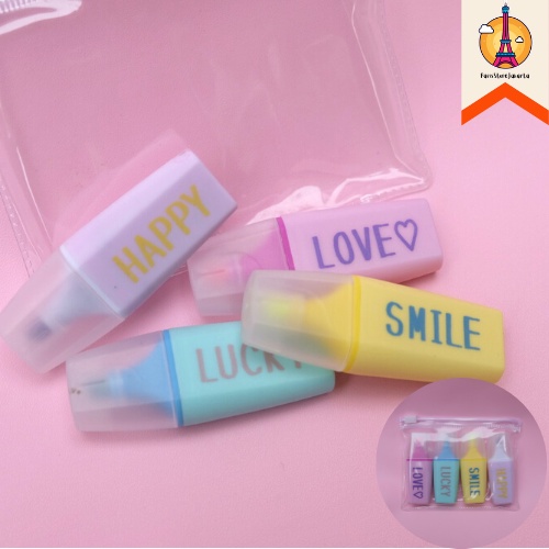 

Stabilo Mini Smile 1 Set Isi 4 Pcs Warna Pastel Murah Bagus Imut Smile Lucky Love Happy Positive Vibes Pastel Highlighter Fancy Best Gift Present For Birthday Event Souvenir Alat Tulis Kantor Sekolah Ready Grosir Kado Ulang Tahun READY COD