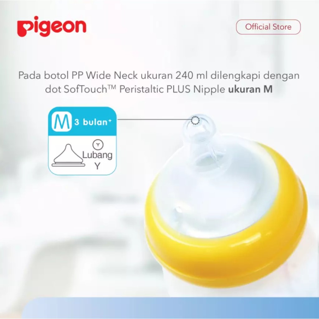 Pigeon Botol Susu SofTouch Peristaltic Plus Wide Neck 240ml