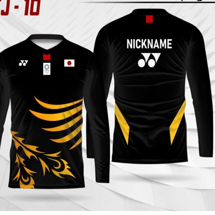 Ready Stock jersey badminton Yonex baju kaos bulu tangkis lengan panjang .