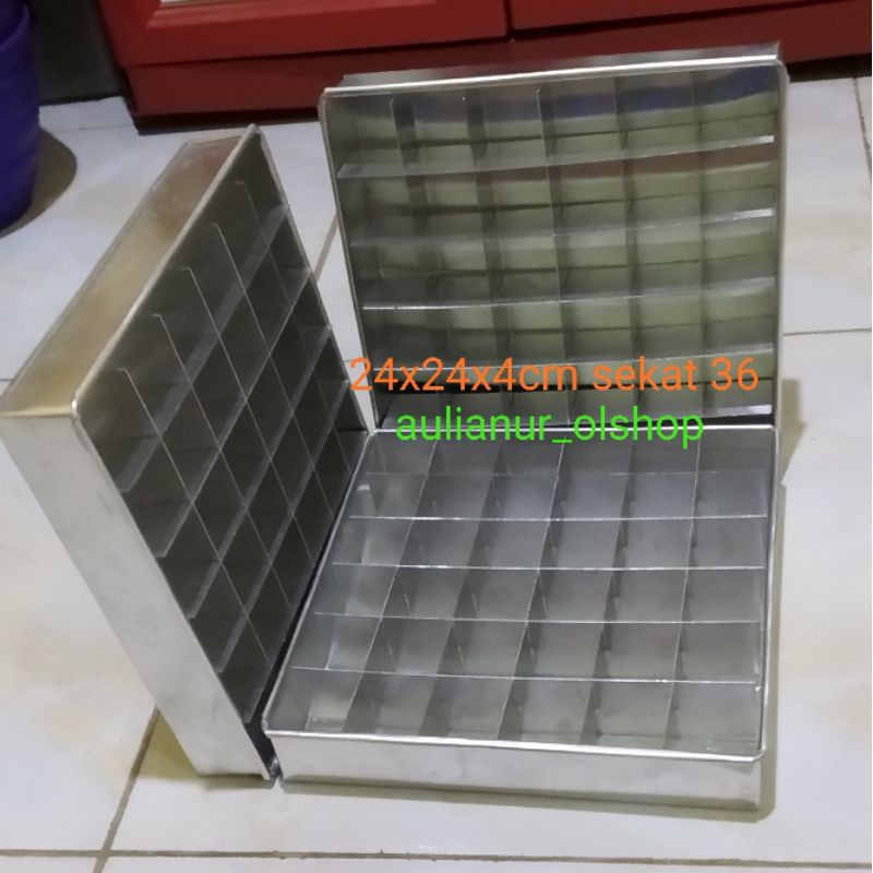 loyang brownies sekat 24x24 / loyang sekat 24x24 / sekat 36 kotak