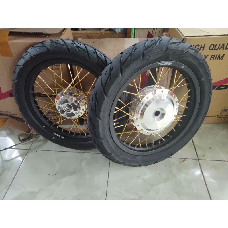 velg paketan beat,  Vario 110, 125/150 tapak lebar 215/185x14 plus ban