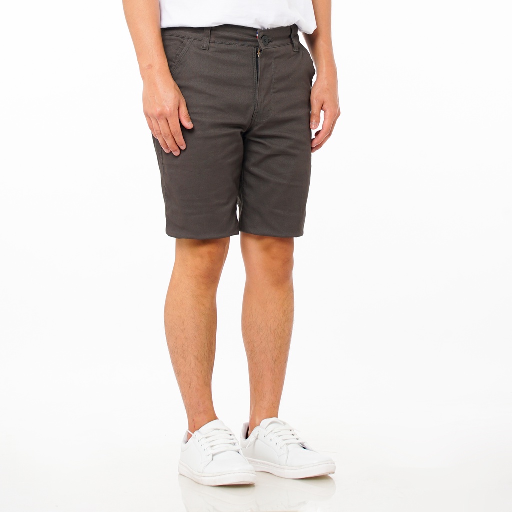 SANVANINA Celana Chino Pendek Abu Abu Slim Fit  | Harper Chino Dark Grey Pants EA-026B