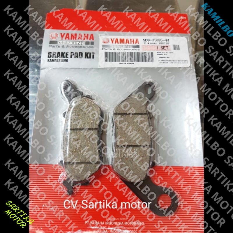 (100% ASLI ) kampas rem depan vega zr 5D9-F5805-01 mantap