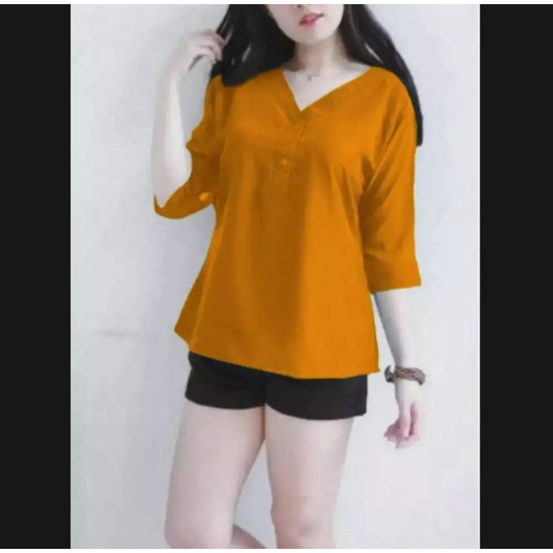 Atasan Blouse Wanita Sania / Blouse Lengan 7 per 8 / Blouse BIG SIZE Size M , L , XL-5