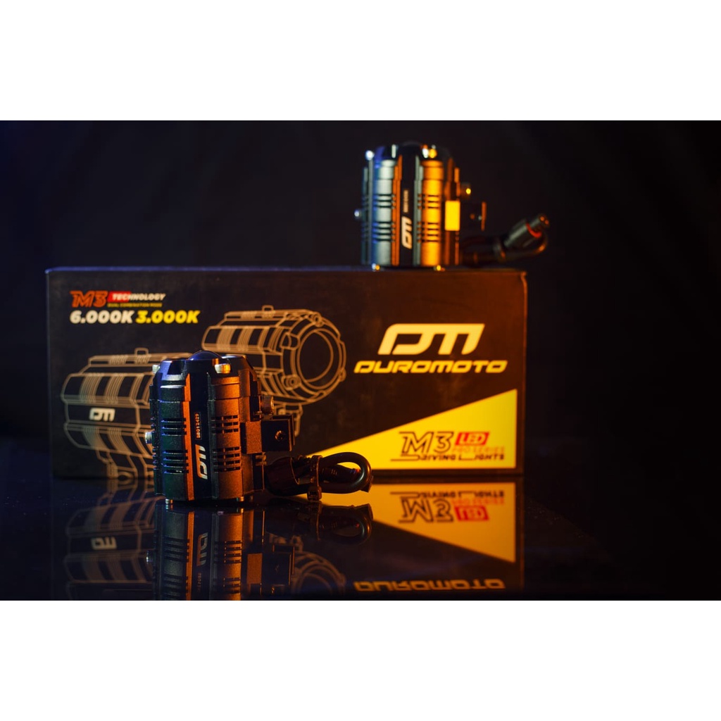 DuroMoto M3 / Led Mini Proyektor Laser / Lampu Motor Mobil Duromoto M3