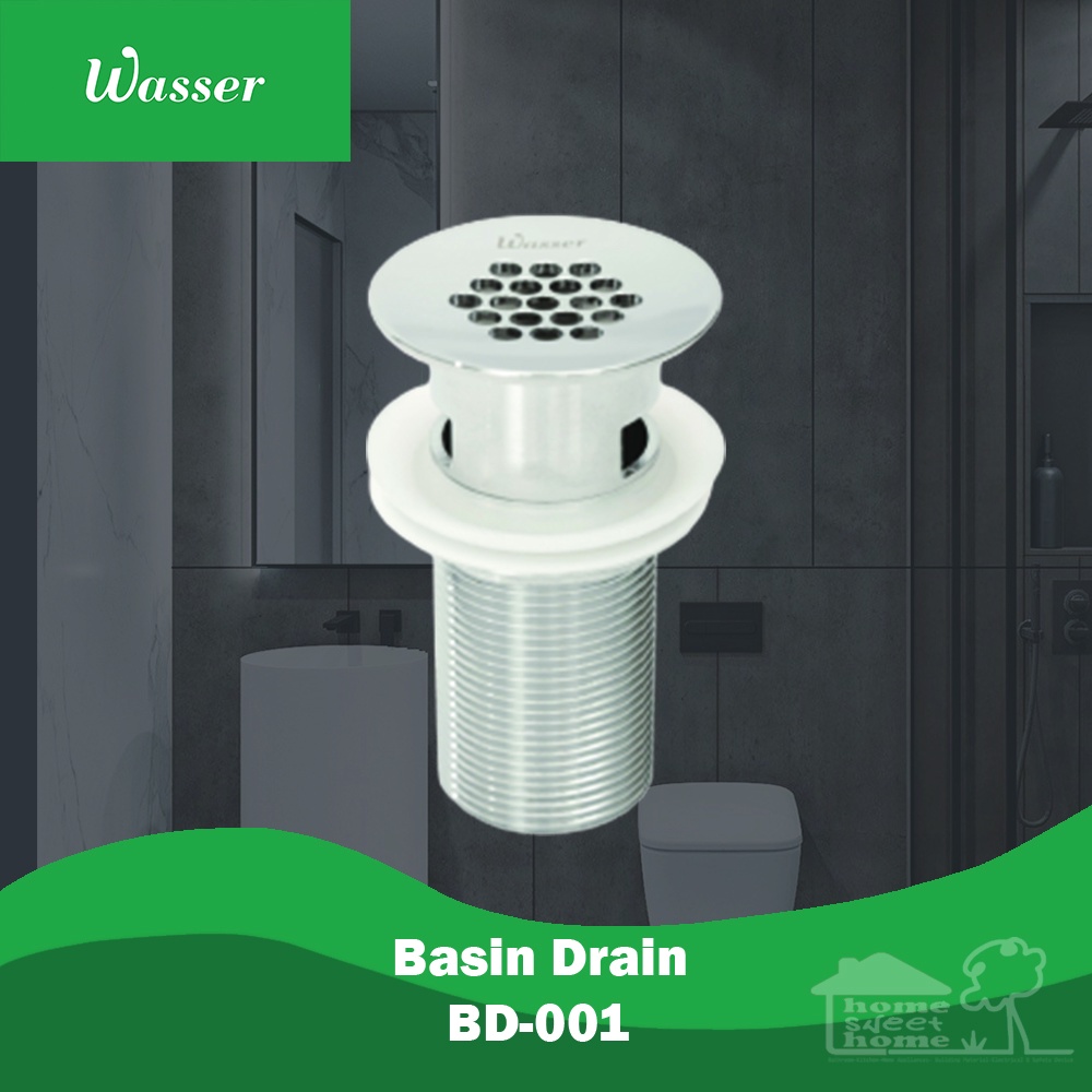 Wasser Basin Drain BD-001 / Afur Wastafel / Tutup Wastafel