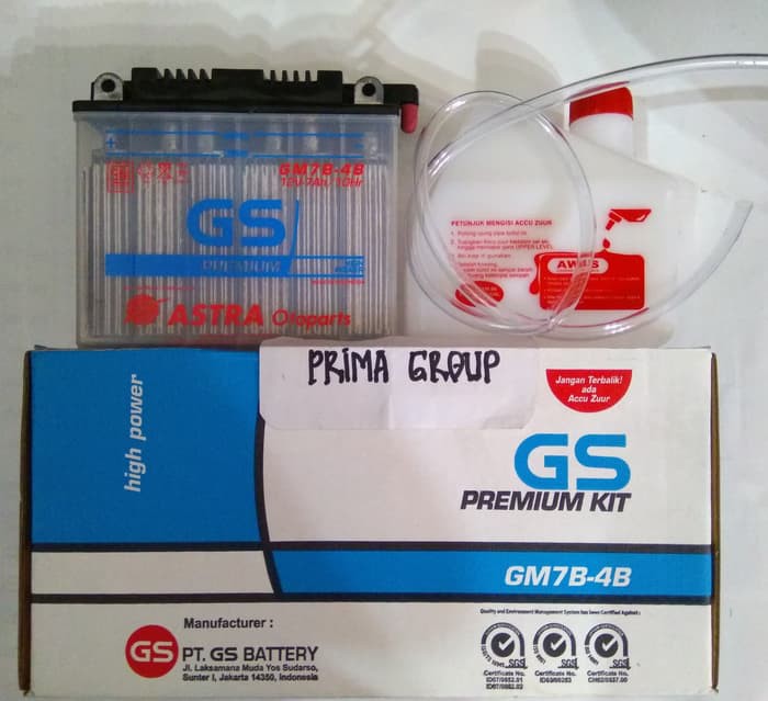AKI ACCU MOTOR GS ASTRA GM7B-4B UNTUK SCORPIO TIGER