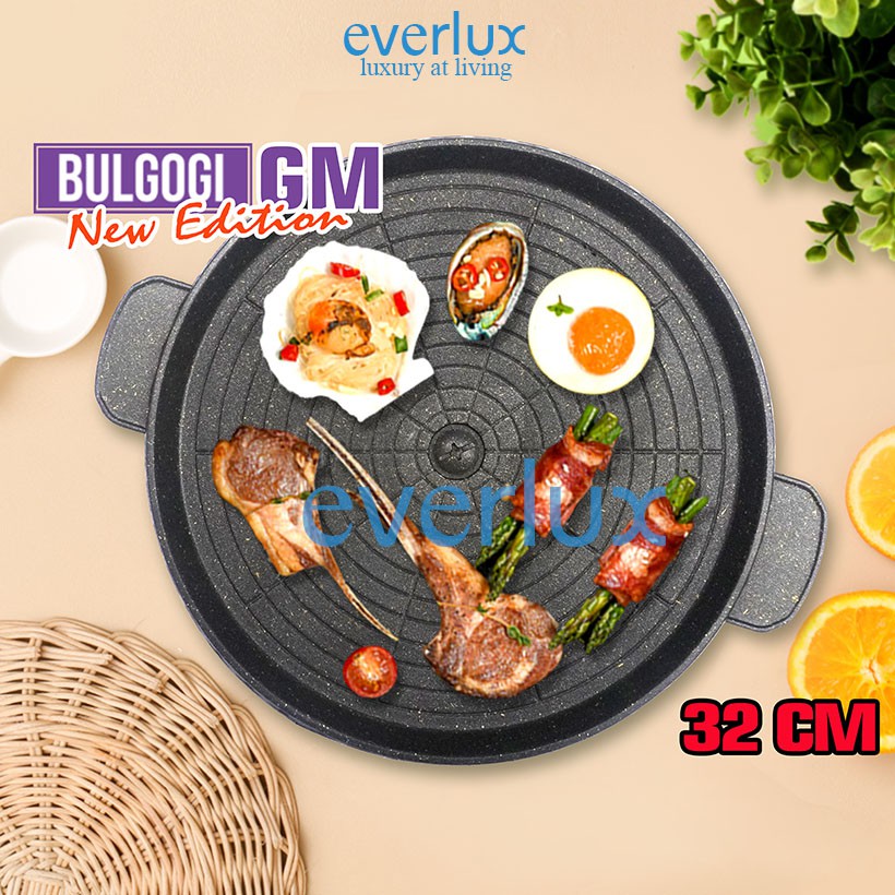 Bulgogi Pan GM Panci Cookware panggang round grill pan steam bbq 2150