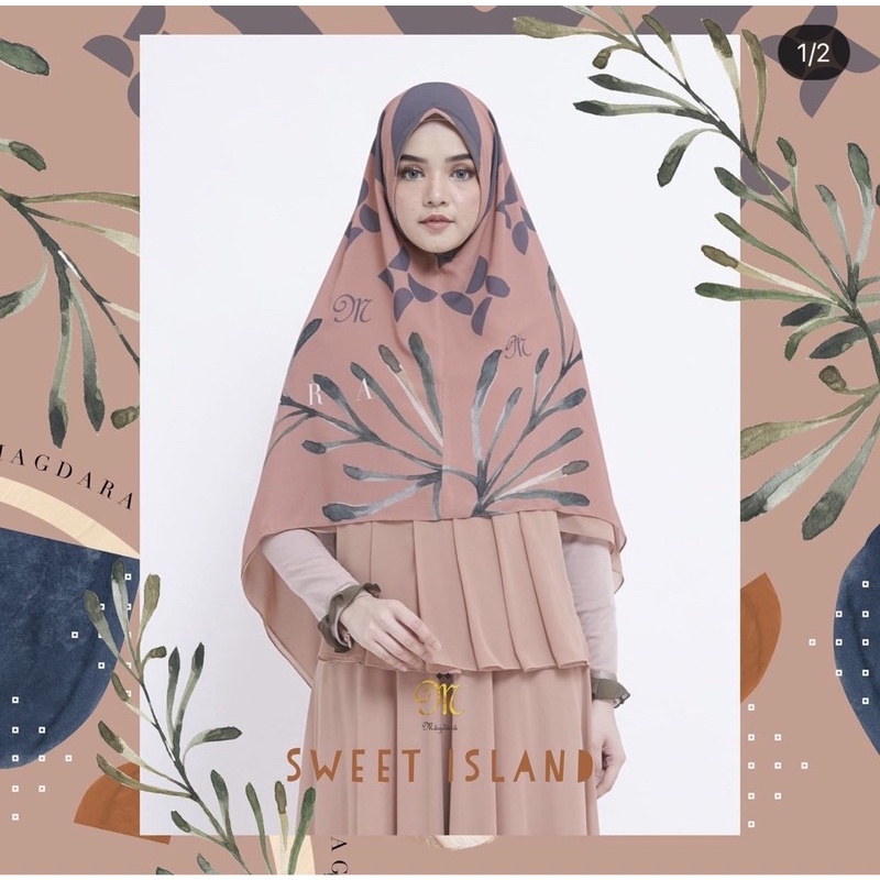 khimar magdara jilbab syari branded preloved PL