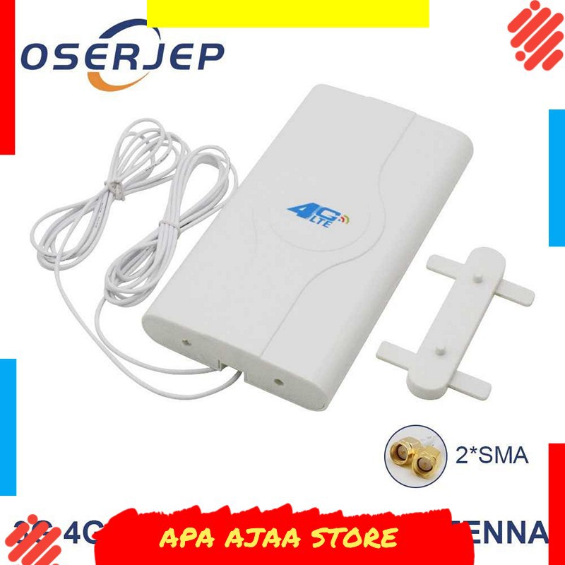 Terbaru ! Oserjep MIMO Antena 3G 4G LTE Dual SMA Connector 700-2600mhz 88dBi