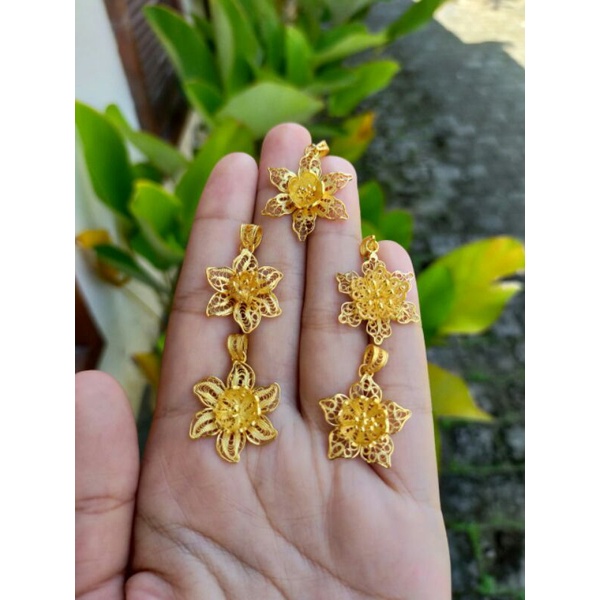 liontin kendari perak 925% lapis emas