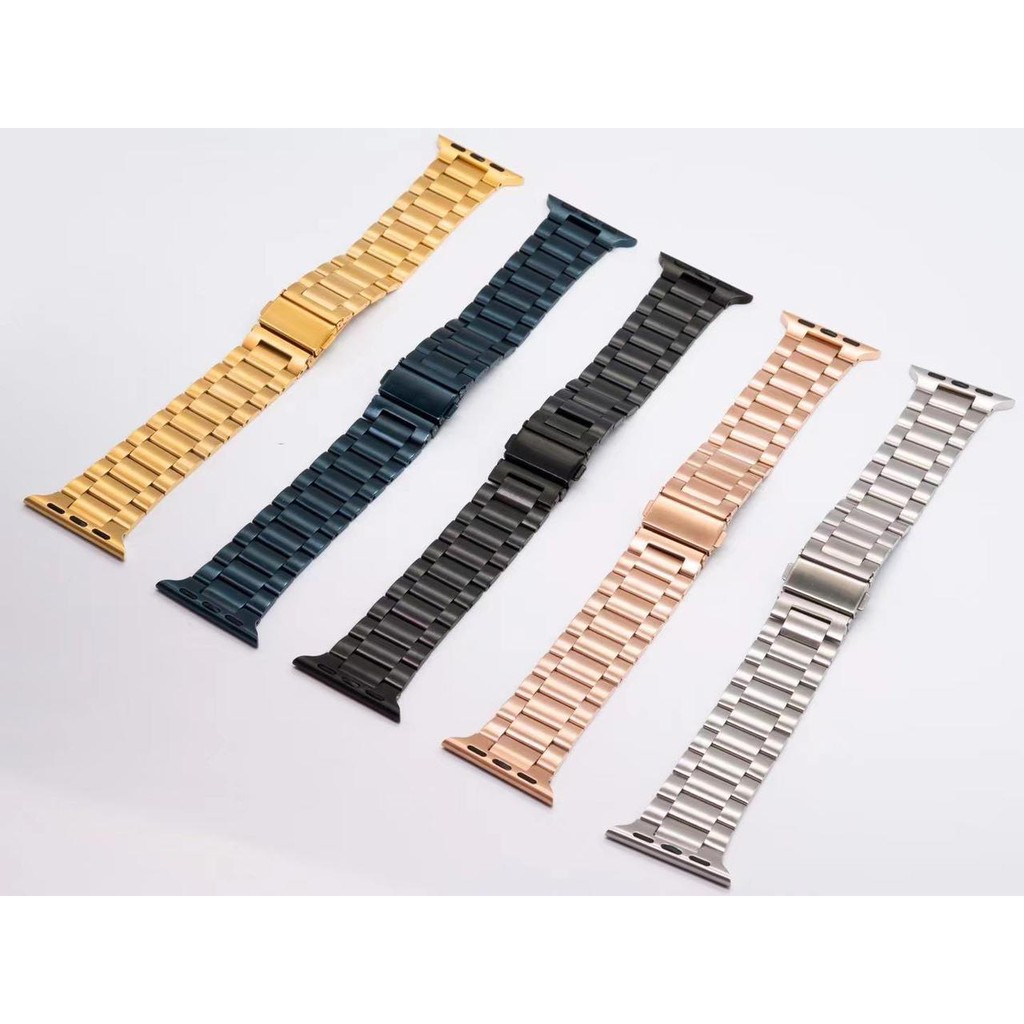 Strap Apple Watch Stainless Steel Logam Untuk Series 1 2 3 4 5 SE 6 7 8 ultra