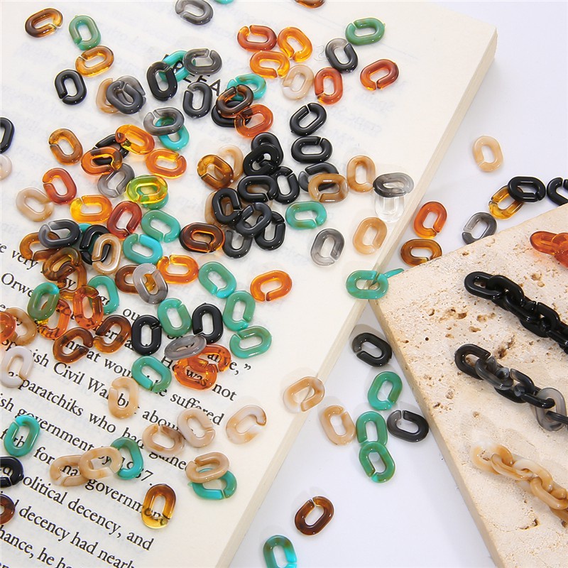 100Pcs 9x6mm Acrylic Chain for Face Mask Necklace Glasses Chain Sunglasses Straps Mask Lanyards Women Men Neck Chains Holder