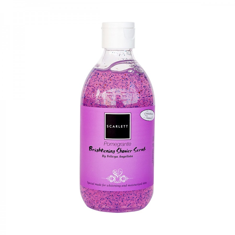 Scarlett brightening Shower Scrub Pomegrante